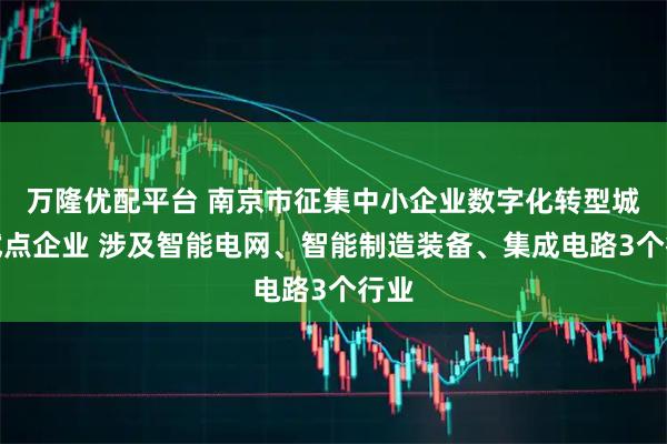 万隆优配平台 南京市征集中小企业数字化转型城市试点企业 涉及智能电网、智能制造装备、集成电路3个行业