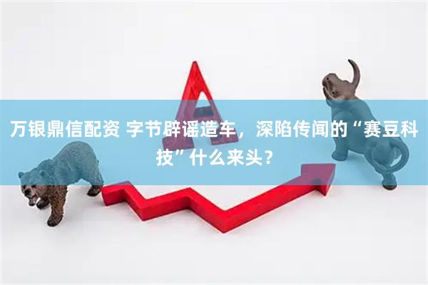 万银鼎信配资 字节辟谣造车,深陷传闻的“赛豆科技”什么来头?